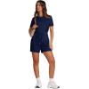 imageXIEERDUO Rompers for Women 2024 Summer Crewneck Short Jumpsuit Casual Loose Short Sleeve One Piece Outfits with PocketsNavy Blue
