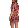 imageXIEERDUO Rompers for Women 2024 Summer Crewneck Short Jumpsuit Casual Loose Short Sleeve One Piece Outfits with PocketsPink Tie Dye