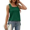 imageXIEERDUO Summer Tank Tops for Women Square Neck Loose Fit Casual Fashion Flowy Sleeveless01agreen