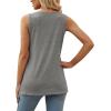 imageXIEERDUO Summer Tank Tops for Women Square Neck Loose Fit Casual Fashion Flowy Sleeveless01agrey