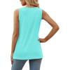imageXIEERDUO Summer Tank Tops for Women Square Neck Loose Fit Casual Fashion Flowy Sleeveless01alake Green