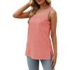 imageXIEERDUO Summer Tank Tops for Women Square Neck Loose Fit Casual Fashion Flowy Sleeveless01apink