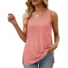 imageXIEERDUO Summer Tank Tops for Women Square Neck Loose Fit Casual Fashion Flowy Sleeveless01apink