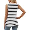 imageXIEERDUO Summer Tank Tops for Women Square Neck Loose Fit Casual Fashion Flowy Sleeveless01bblack Stripe