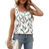 imageXIEERDUO Summer Tank Tops for Women Square Neck Loose Fit Casual Fashion Flowy Sleeveless01bcolorful Leaves