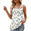 imageXIEERDUO Summer Tank Tops for Women Square Neck Loose Fit Casual Fashion Flowy Sleeveless01bcolorful Leaves