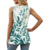imageXIEERDUO Summer Tank Tops for Women Square Neck Loose Fit Casual Fashion Flowy Sleeveless01bgreen Leaves