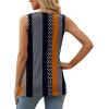 imageXIEERDUO Summer Tank Tops for Women Square Neck Loose Fit Casual Fashion Flowy Sleeveless01black Orange Multi