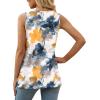 imageXIEERDUO Summer Tank Tops for Women Square Neck Loose Fit Casual Fashion Flowy Sleeveless01btie Dye Flower