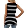 imageXIEERDUO Summer Tank Tops for Women Square Neck Loose Fit Casual Fashion Flowy Sleeveless01bwhite Stripe