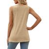imageXIEERDUO Summer Tank Tops for Women Square Neck Loose Fit Casual Fashion Flowy Sleeveless03khaki
