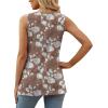 imageXIEERDUO Summer Tank Tops for Women Square Neck Loose Fit Casual Fashion Flowy Sleeveless04khaki Floral