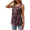 imageXIEERDUO Summer Tank Tops for Women Square Neck Loose Fit Casual Fashion Flowy Sleeveless04rose Floral