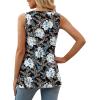 imageXIEERDUO Summer Tank Tops for Women Square Neck Loose Fit Casual Fashion Flowy Sleeveless05black Flower