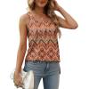 imageXIEERDUO Summer Tank Tops for Women Square Neck Loose Fit Casual Fashion Flowy SleevelessBoho