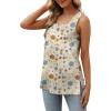imageXIEERDUO Summer Tank Tops for Women Square Neck Loose Fit Casual Fashion Flowy SleevelessFloral