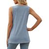 imageXIEERDUO Summer Tank Tops for Women Square Neck Loose Fit Casual Fashion Flowy SleevelessGrey Blue