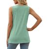 imageXIEERDUO Summer Tank Tops for Women Square Neck Loose Fit Casual Fashion Flowy SleevelessGrey Green