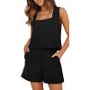 imageXIEERDUO Two Piece Set for Women Beach Vacation Clothes Summer Sets Travel Outfits Women Beach Fashion Matching SetsAblack