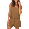 imageXIEERDUO Two Piece Set for Women Beach Vacation Clothes Summer Sets Travel Outfits Women Beach Fashion Matching SetsCamel