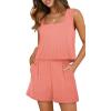 imageXIEERDUO Two Piece Set for Women Beach Vacation Clothes Summer Sets Travel Outfits Women Beach Fashion Matching SetsCoral