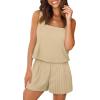 imageXIEERDUO Two Piece Set for Women Beach Vacation Clothes Summer Sets Travel Outfits Women Beach Fashion Matching SetsKhaki