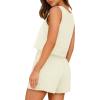 imageXIEERDUO Two Piece Set for Women Beach Vacation Clothes Summer Sets Travel Outfits Women Beach Fashion Matching SetsWhite