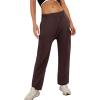 imageXIEERDUO Womens 2024 Spring Summer Cargo Pants Casual Baggy High Waisted Joggers Trousers with 5 PocketB Chocolate