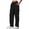 imageXIEERDUO Womens 2024 Spring Summer Pants Casual Cargo Sweatpants Wide Leg High Waisted Trousers with 6 Pocket
