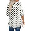 imageXIEERDUO 34 Sleeve Blouses for Women Business Casual V Neck Chiffon Shirts TopsBblack Dot