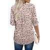 imageXIEERDUO 34 Sleeve Blouses for Women Business Casual V Neck Chiffon Shirts TopsCbeige Dot
