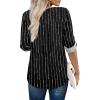 imageXIEERDUO 34 Sleeve Blouses for Women Business Casual V Neck Chiffon Shirts TopsDblack Print