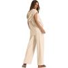 imageXIEERDUO Lounge Sets For Women 2024 Loose Fit Hoodie Open Side Tops And Wide Leg Pants 2 Piece Outfits Sweatsuit Tracksuit