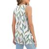 imageXIEERDUO Womens Tank Tops Crewneck Loose Fit Basic Casual Summer Side Split Sleeveless ShirtsDwhite Print
