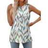 imageXIEERDUO Womens Tank Tops Crewneck Loose Fit Basic Casual Summer Side Split Sleeveless ShirtsDwhite Print