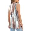 imageXIEERDUO Womens Tank Tops Crewneck Loose Fit Basic Casual Summer Side Split Sleeveless ShirtsEbtie Dye Brown