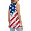 imageXIEERDUO Womens Tank Tops Crewneck Loose Fit Basic Casual Summer Side Split Sleeveless ShirtsEdwhite Flag