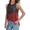 imageXIEERDUO Womens Tank Tops Crewneck Loose Fit Basic Casual Summer Side Split Sleeveless ShirtsHered Blue