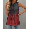 imageXIEERDUO Womens Tank Tops Crewneck Loose Fit Basic Casual Summer Side Split Sleeveless ShirtsHered Blue