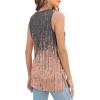imageXIEERDUO Womens Tank Tops Crewneck Loose Fit Basic Casual Summer Side Split Sleeveless ShirtsHfpeach Print