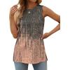 imageXIEERDUO Womens Tank Tops Crewneck Loose Fit Basic Casual Summer Side Split Sleeveless ShirtsHfpeach Print