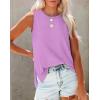imageXIEERDUO Womens Tank Tops Crewneck Loose Fit Basic Casual Summer Side Split Sleeveless ShirtsSpurple