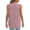 imageXIEERDUO Womens Tank Tops V Neck Eyelet Embroidery Casaul Sleeveless Shirts03pink