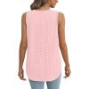 imageXIEERDUO Womens Tank Tops V Neck Eyelet Embroidery Casaul Sleeveless Shirts06light Pink