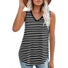 imageXIEERDUO Womens Tank Tops V Neck Eyelet Embroidery Casaul Sleeveless Shirts06white Stripe