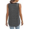 imageXIEERDUO Womens Tank Tops V Neck Eyelet Embroidery Casaul Sleeveless Shirts06white Stripe