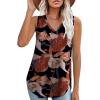 imageXIEERDUO Womens Tank Tops V Neck Eyelet Embroidery Casaul Sleeveless Shirts07khaki Flower