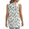 imageXIEERDUO Womens Tank Tops V Neck Eyelet Embroidery Casaul Sleeveless Shirts08colorful Leaves