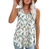 imageXIEERDUO Womens Tank Tops V Neck Eyelet Embroidery Casaul Sleeveless Shirts08colorful Leaves