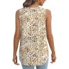 imageXIEERDUO Womens Tank Tops V Neck Eyelet Embroidery Casaul Sleeveless Shirts08leopard Print